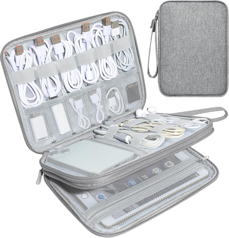 CILLA Electronics Organizer Travel, Travel Cord Organizer Case, Compact Electronics Accessories Bag for Cable, Cord, Charger, Phone - Image 1